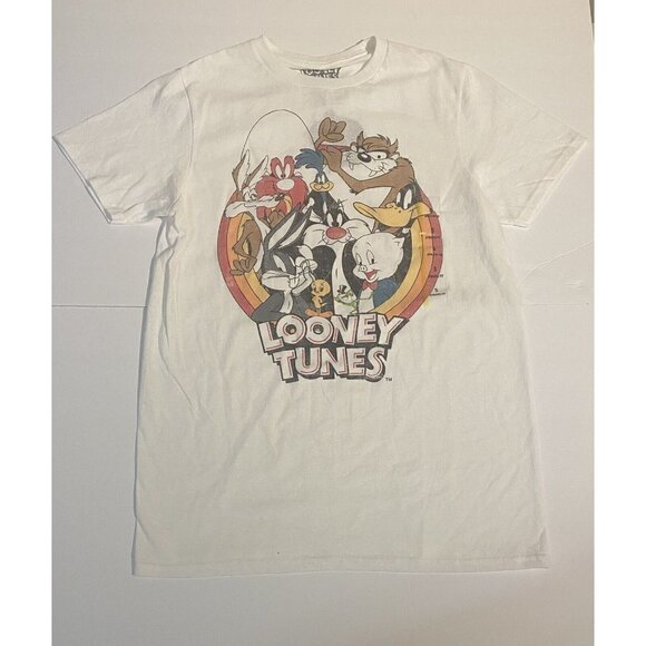 Looney Tunes Men's Short Sleeve Graphic Crewneck T Shirt White Size Medium - Picture 4 of 10